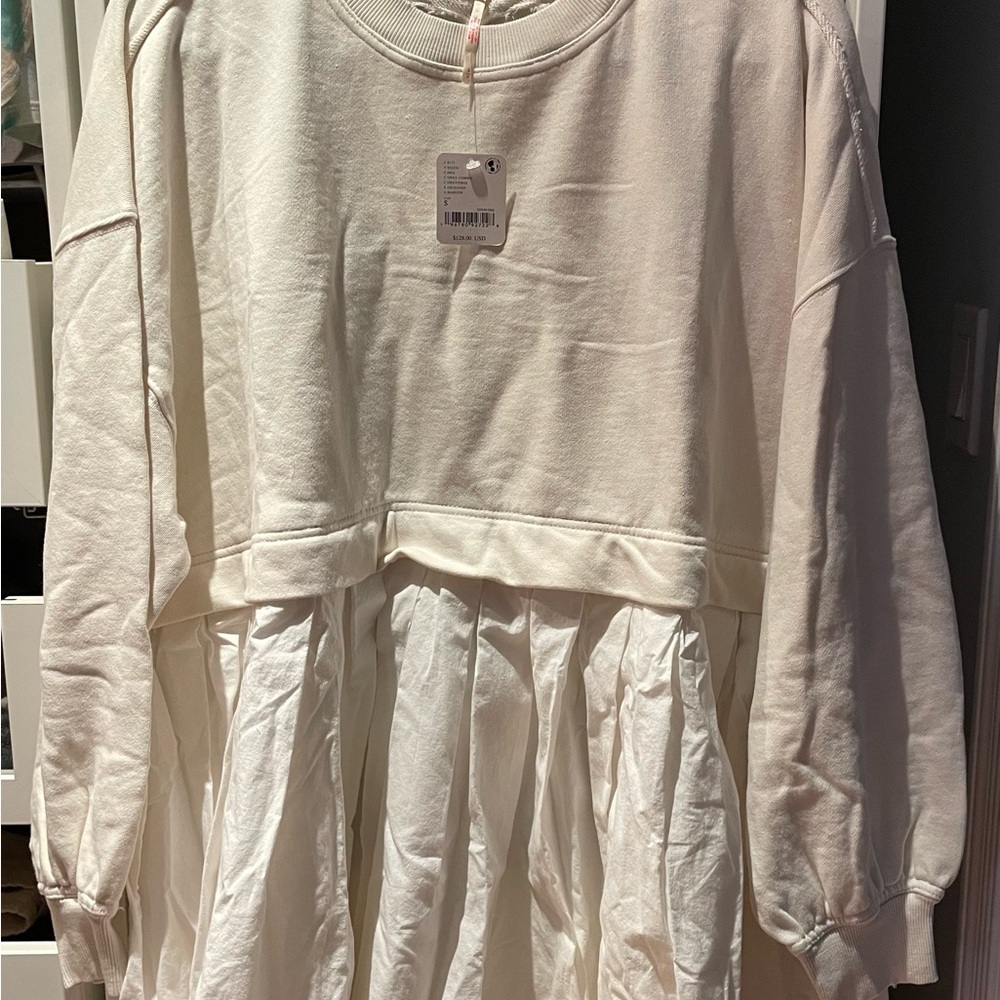 NWT Free People Grey Combo Sweatshirt Size S